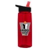 Garyline® Flair Tritan® Bottle with Flip-Straw Lid - 26 oz. - Transparent red
